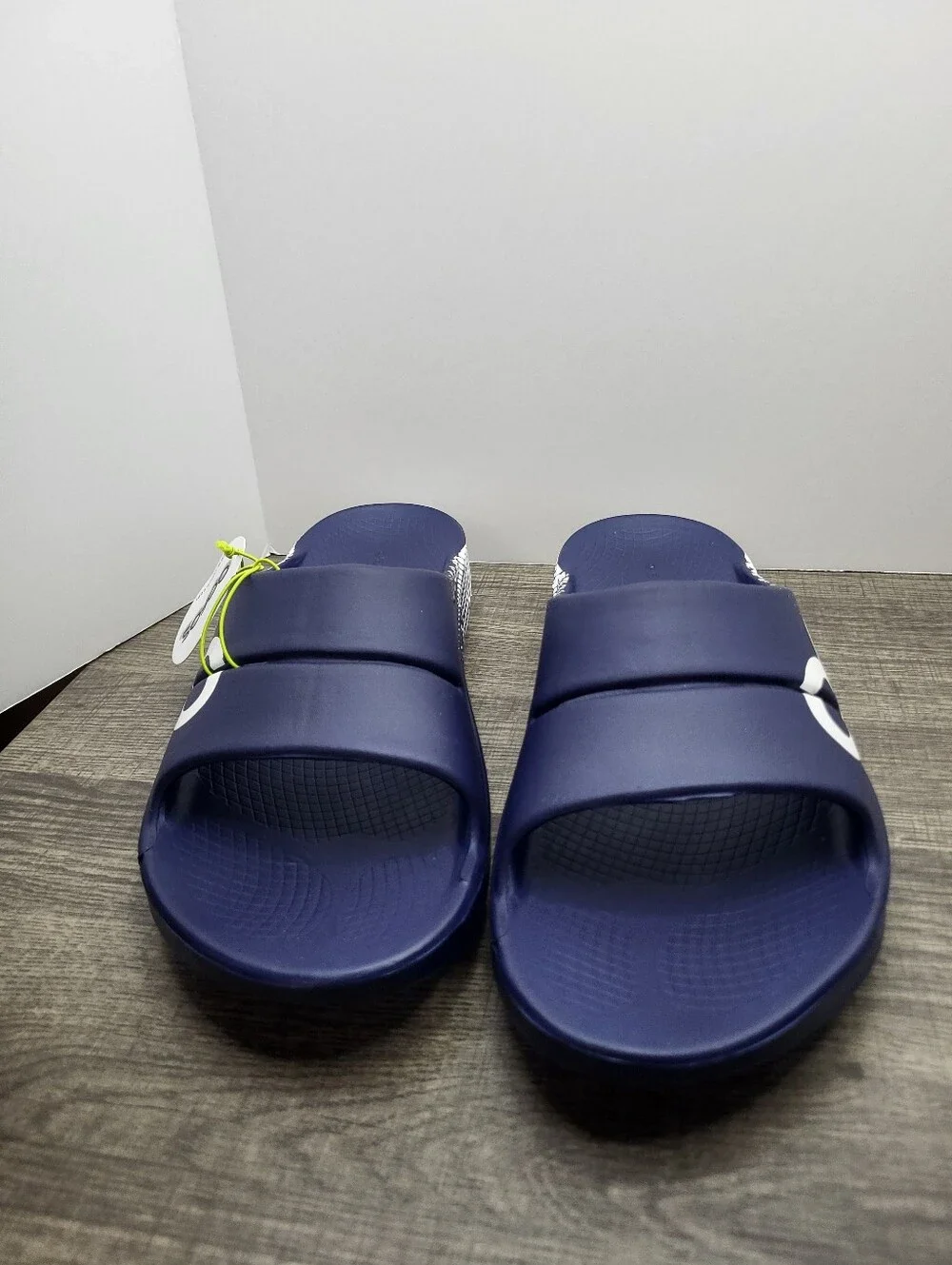 OOFOS Ooahh Sport Slide Sandal Matrix Navy Men's Size 13 New